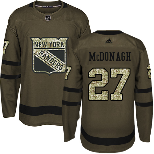 Adidas Rangers #27 Ryan McDonagh Green Salute to Service Stitched NHL Jersey - Click Image to Close